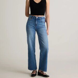 Quince Bella Stretch Relaxed Straight Jeans Size: 30 • Atlantic Blue